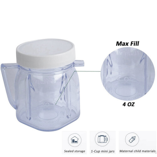 Osterizer Blender Replacement Jar Mini Plastic Cup with Lid 1