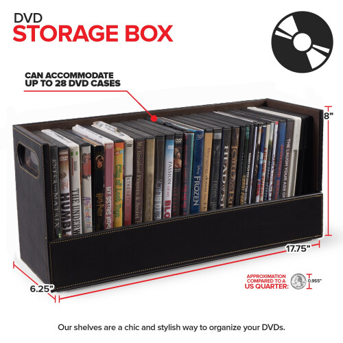 DVD storage box stackable home media organizer 1