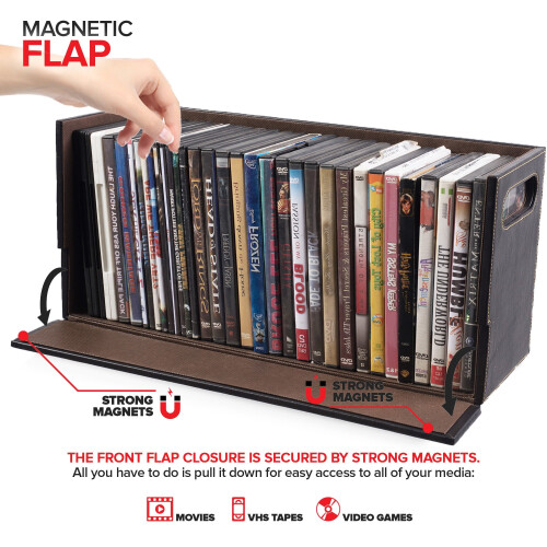 DVD storage box stackable home media organizer 2
