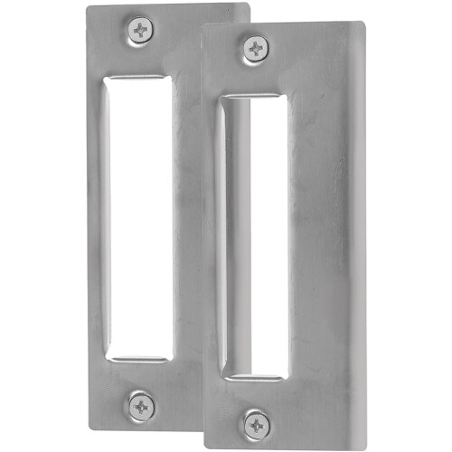 Door Security Strike Plates Stainless Steel 2 pcs 1