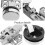 Glass hinge round head damping hydraulic buffer 1 pair 4