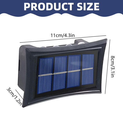 Solar Fence Lights Multi-Color IP65 Outdoor Light 2