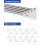 Stainless Steel Wall-Mount Floating Shelf with S Hooks, 1 4