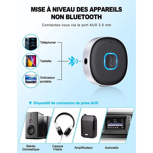 Car Bluetooth Receiver 5.0 Aux Adapter for Stereo Speakers 2