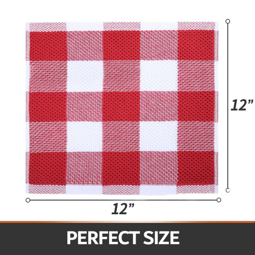 Waffle Kitchen Towels Absorbent Thickened 6 Pack 1