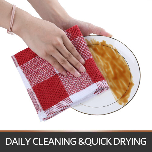 Waffle Kitchen Towels Absorbent Thickened 6 Pack 2