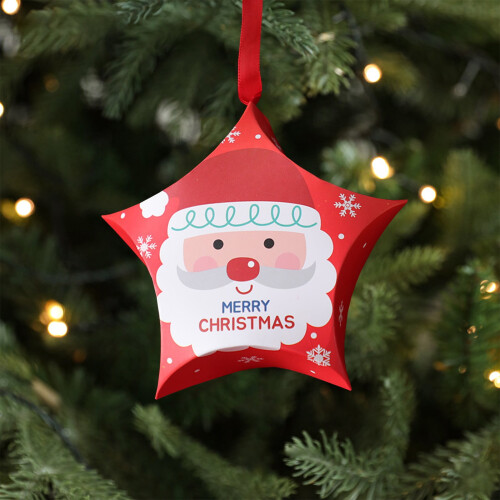 Christmas candy packaging box star design 1 piece 1