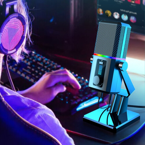 Laptop Microphone with One-Button Sound Control and LED 1