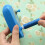 Blue handheld sewing machine portable mini manual 5