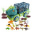 Dinosaur Truck Toy with Figures, Pull-Back Transport 4