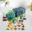 Dinosaur Truck Toy with Figures, Pull-Back Transport 8