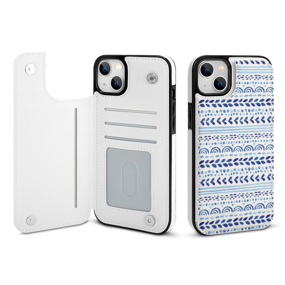 Bohemian Iphone 14 Plus Wallet Case Pu Leather Flip Folio 9370362172396