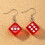 LEAQU dangle earrings colored dice 1 pair 5