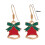Women's Christmas stud earrings festive tree design 4