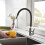 Kitchen Faucet Flexible 360 Rotatable Zinc Alloy Ceramic 3