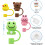 Straw Cover Caps Animal Design 10mm 6 Pack 2