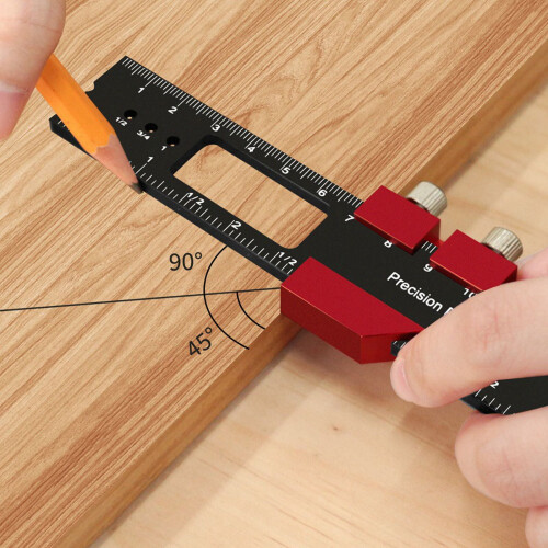 Aluminum Pocket Ruler for Woodworking 300mm 1