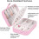 Jewelry Box Leather Travel Case 2-Layer Pink 3