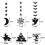 Black Halloween Hanging Banner Decorations 12 Pack 2