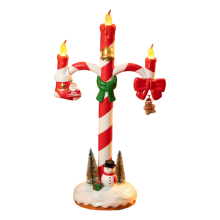 Weihnachtlicher LED-Kerzenhalter Dekorativ Funkelnde Kerzen Dekoration für Weihnachten — led kerzenständer