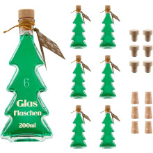 Bouteilles en verre pour liqueur décoratives de Noël, lot de 10 pièces, 200 ml — flacons cadeau noel
