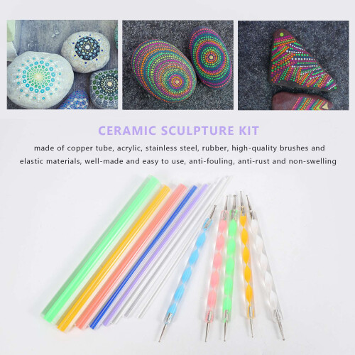 Mandala Dotting Tools Set for Rock Painting, 12-Piece 1