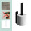 Self-Adhesive Toilet Roll Holder, Matte Black, Holds 2 Rolls 5