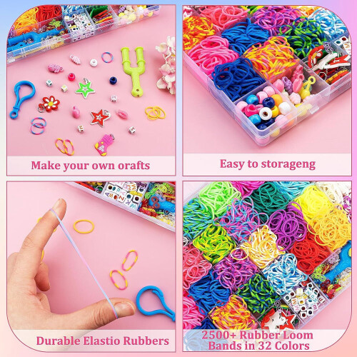 Loom bands bracelet making kit 2500 pieces 1