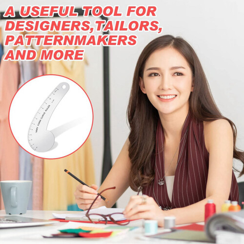 French Curve Ruler Solid Metal 12 Inch 1