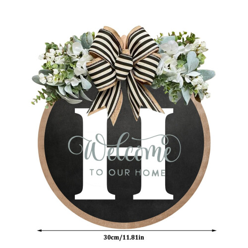 Welcome Sign Pendant Rustic Wood 1 Piece 2