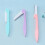 QUTETN Eyebrow Razor Set Precision Cover 3 pcs 6