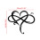 Heart Pendant Wall Decor Metal Rustic Style 2 Sizes 7