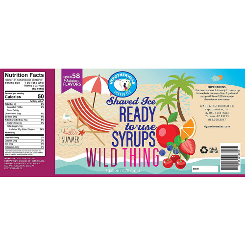 Wild Thing Hawaiian Snow Cone Syrup 128 fl oz 1