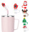 Christmas Santa straw topper 10mm dustproof 4