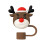 Christmas Santa straw topper 10mm dustproof 5