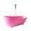 Miniature Dollhouse Bathtub Set 1:6 Scale Pink Bathroom 2