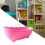 Miniature Dollhouse Bathtub Set 1:6 Scale Pink Bathroom 4