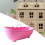 Miniature Dollhouse Bathtub Set 1:6 Scale Pink Bathroom 6