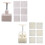 HOTYA mooncake mold square flower stamp set 6 pcs 250g 2
