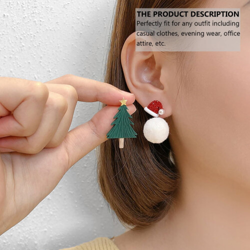 Santa Tree Pearl Earrings Holiday Party Set 2