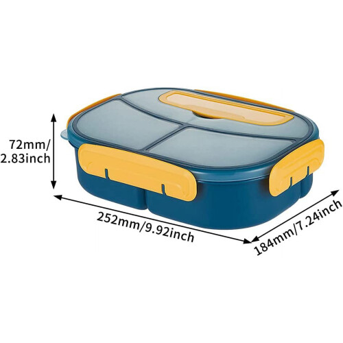 Kiddopark bento box plastic lunch container 3-compartment 1