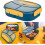Kiddopark bento box plastic lunch container 3-compartment 3