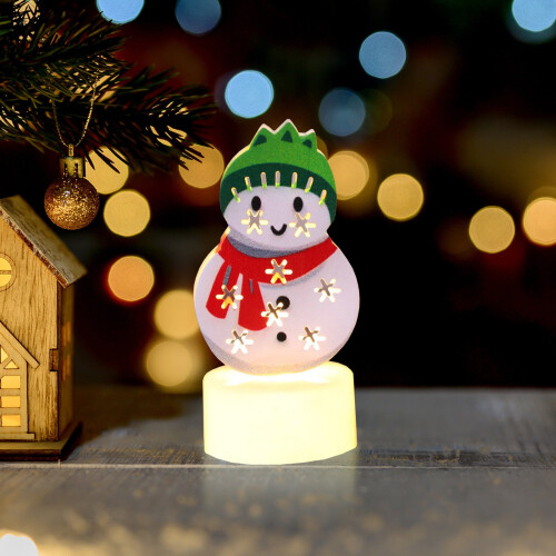 Christmas LED night light ornament Santa snowman 1