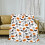 Halloween Throw Blanket Orange Pumpkin Candy Corn 40x50 Inch 4