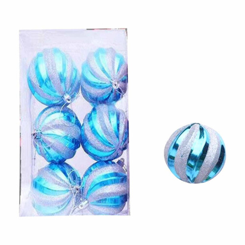 Christmas ball ornament blue 2.36 inch with loop