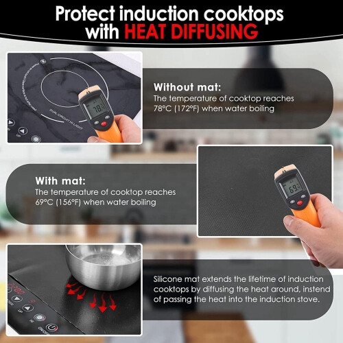 Induction Cooktop Protector Mat 20.4 x 30.7 Inch 2