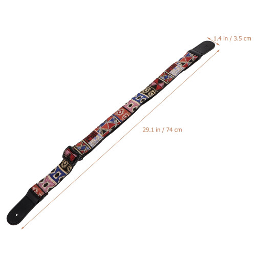 Ukulele Strap Bohemian Embroidered Cotton Adjustable 2