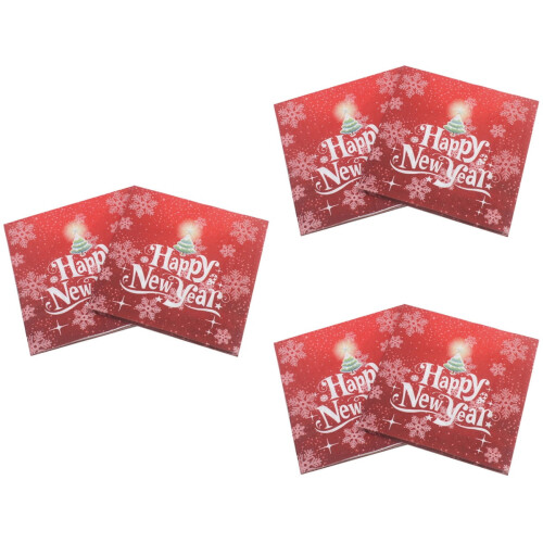 Christmas Snowflake Tissue Napkins Red 120 Pcs 1