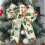 Gold Christmas bow hanging decoration 20 cm 5