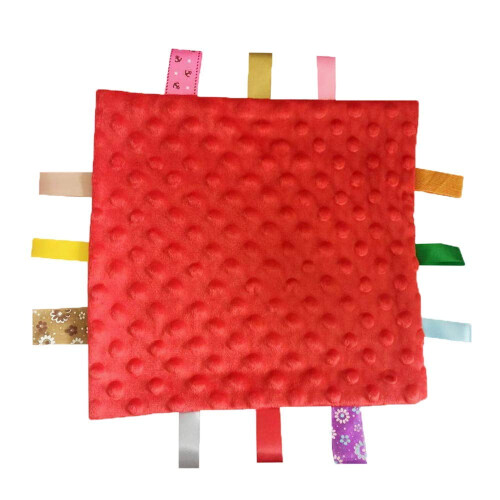 Baby sensory blanket with tags for newborn 2